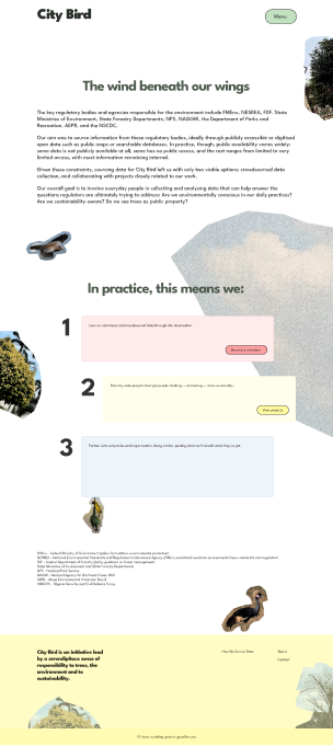 City Bird — The data sourcing page