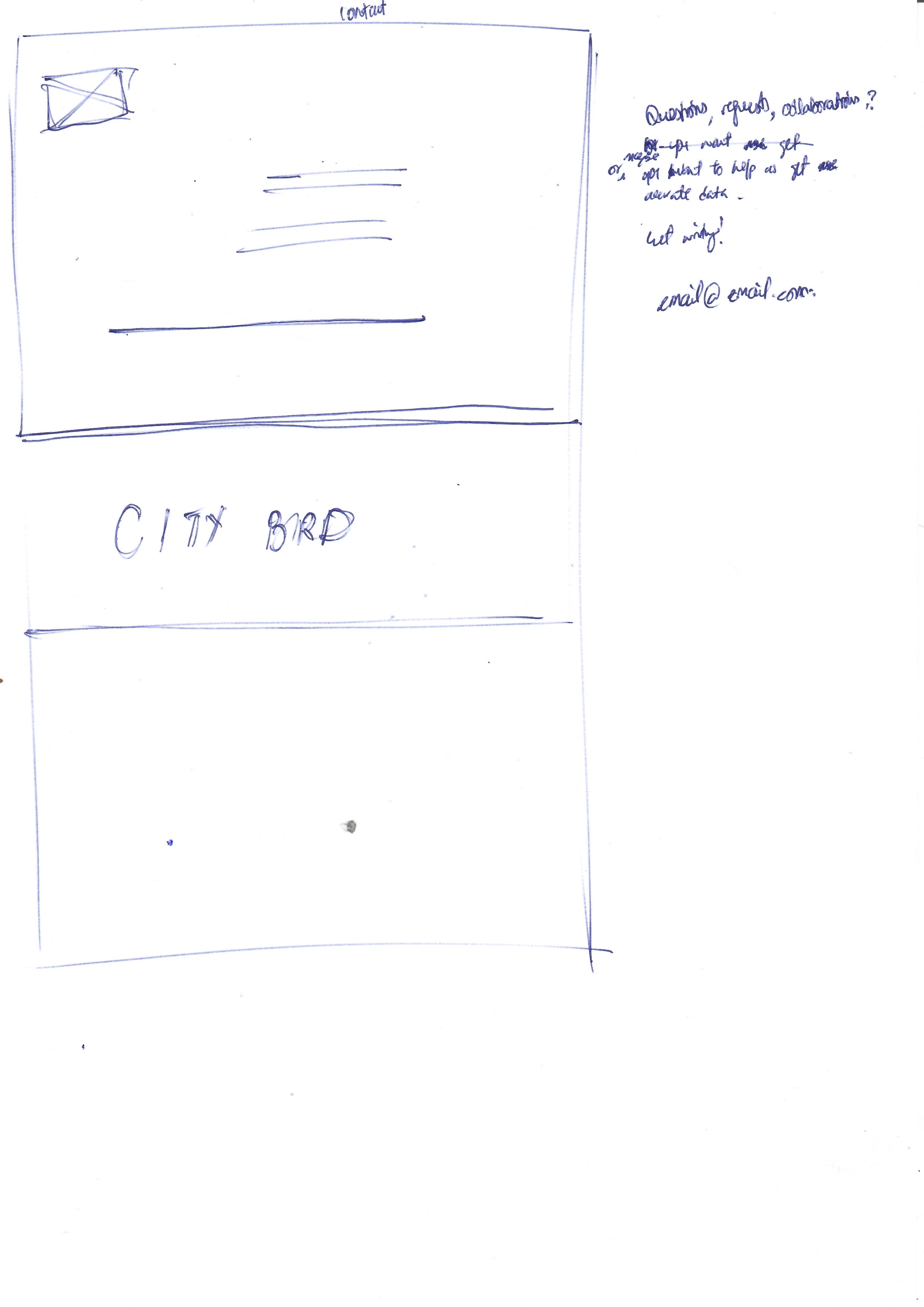 City Bird — Sketch of the City Bird landing page