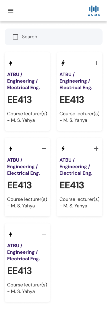 LearnEx — Course results on mobile