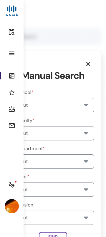 LearnEx — Manual search on mobile