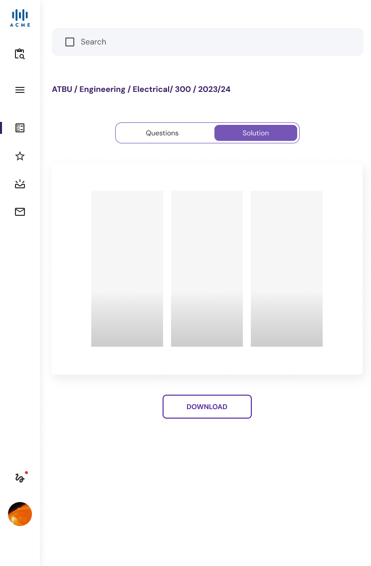 LearnEx — Past question solutions on tablet
